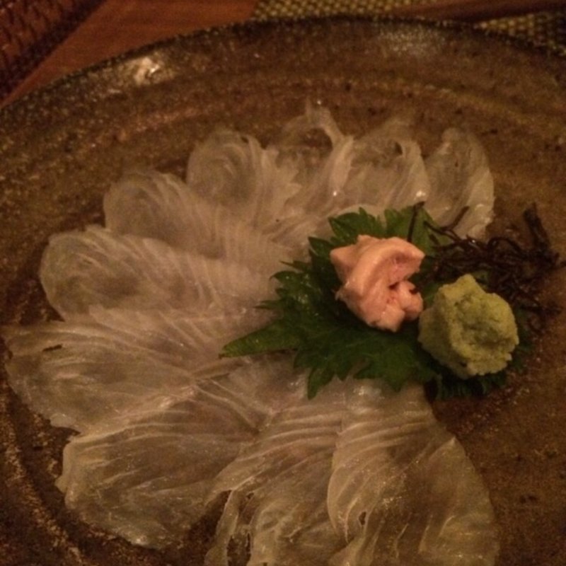 平目薄造り(ABURIYA KINNOSUKE)