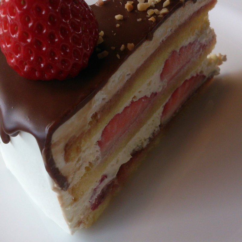 苺のショートケーキ　チョコレートがけ (イロドリ （irodori）)