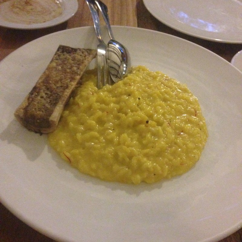 Risotto zafferano e midollo(PIETRASANTA)