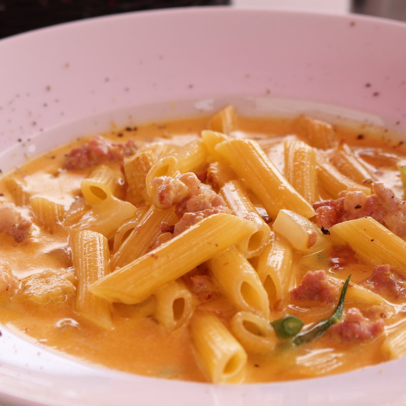 ショートパスタ（カボチャのクリームソース）(アマルフィイ デラセーラ)