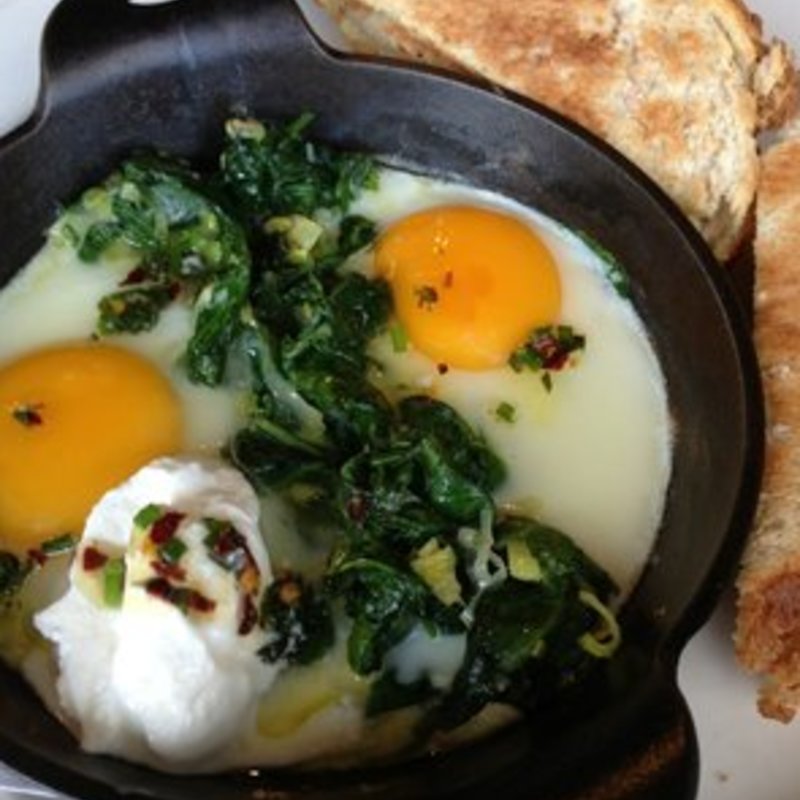 Skillet Baked Eggs(Morning Glass)