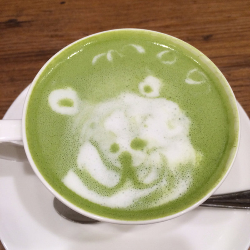 抹茶ラテ(パンケーキカフェ mog　難波店)