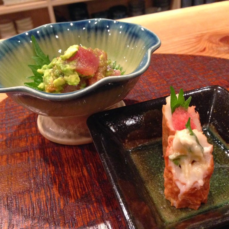 マグロアボカドあ＆明太ちくわ(つまみや7・14 )