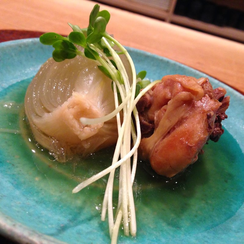 タマネギと鶏のだし煮(つまみや7・14 )