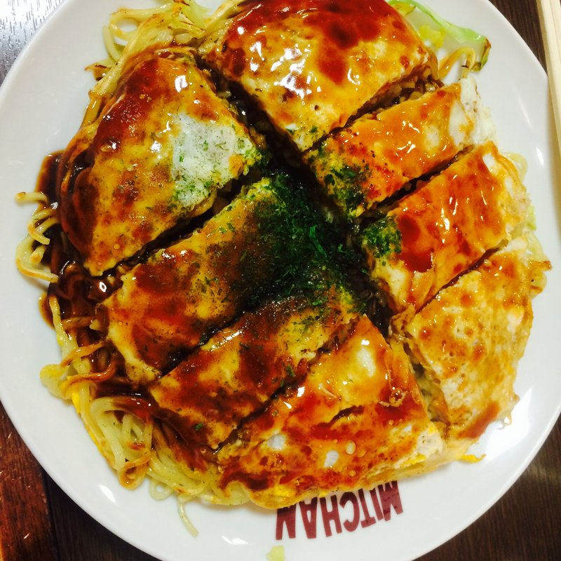 お好み焼き イカ天入り(みっちゃん総本店 八丁堀店 )