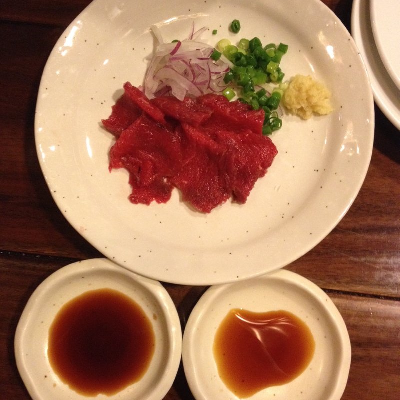 鹿赤身刺身ハーフ(幡が谷のらんぽう)