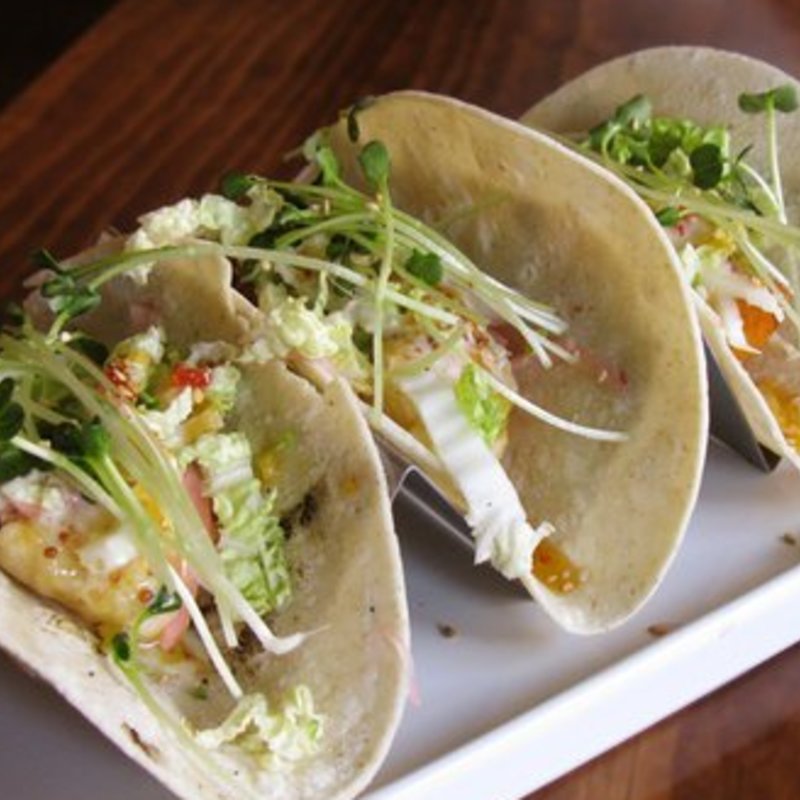 Tempra Shrimp Tacos(Lucky Belly)