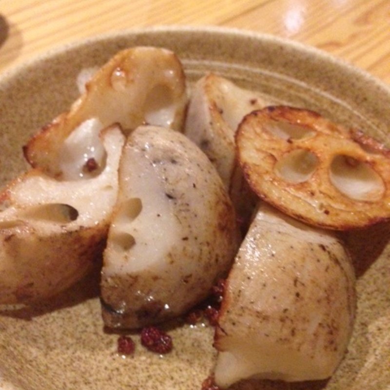 レンコンのシンプル焼き(農家のおすそわけ はな豆)