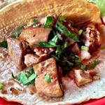 carnita taco - slow cooked in pork fat