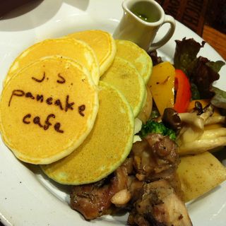 グリル野菜パンケーキセット(J.S. PANCAKE CAFE 中野セントラルパーク店)