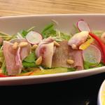 生ハムとイチジクの涼菜サラダ(仙川 湯けむりの里 )