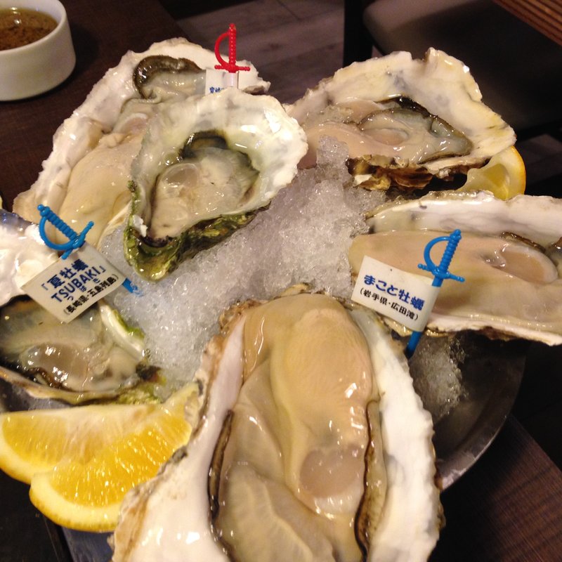 生牡蠣三種盛(かき小屋 中野店 )