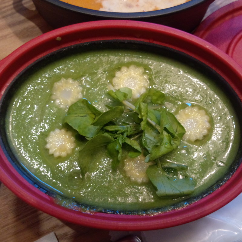 クレソンとヤングコーンのポタージュ(カップアンドクロップ セレオ八王子店 （Cup&Crop）)