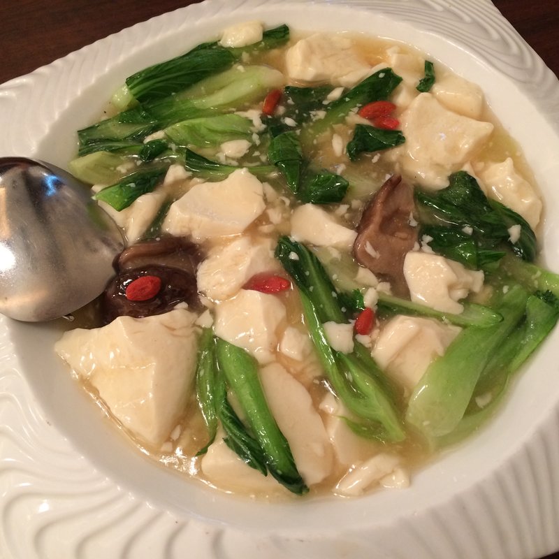 青梗菜と豆腐の煮込み(過門香 上野バンブーガーデン店)