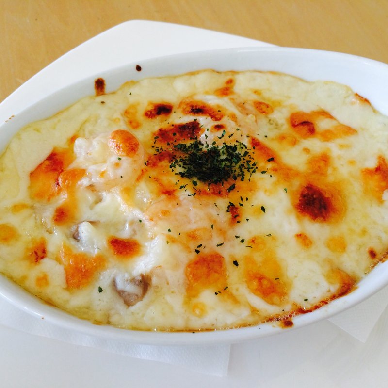 エビとチキンのグラタン(cafe サンの森)