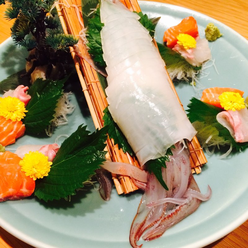 活イカの活き造り(海山邸 博多別邸)