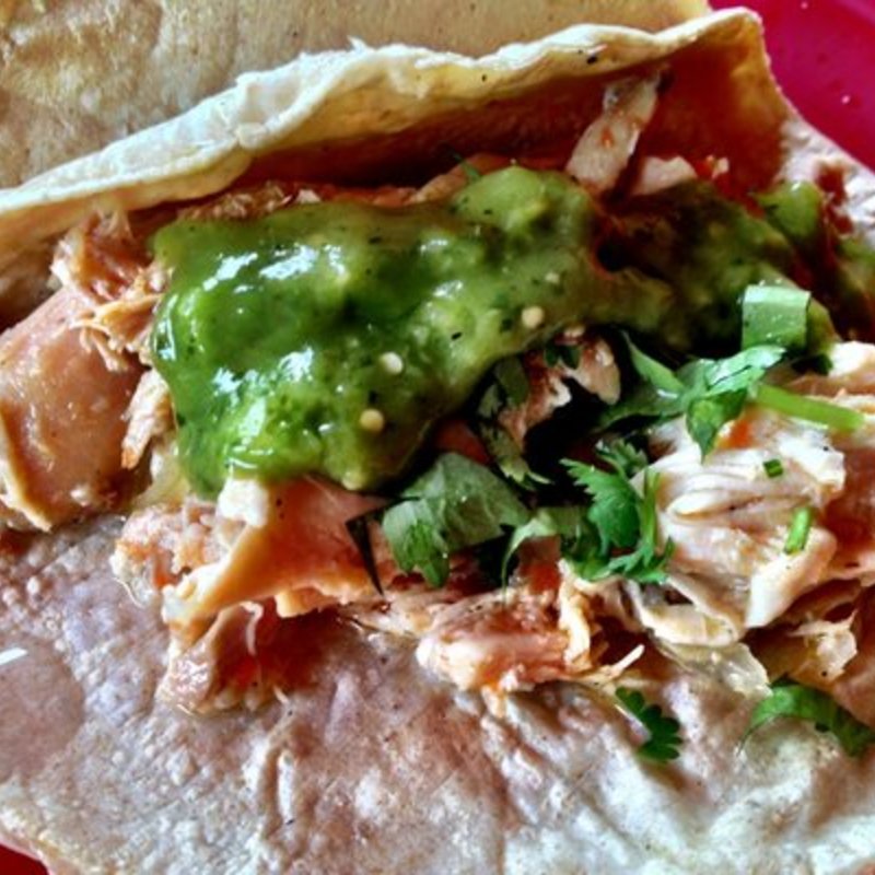 chicken taco - in carrot, vinegar sauce(Tortilleria Nixtamal)