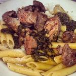 NY steak Pesto Pasta