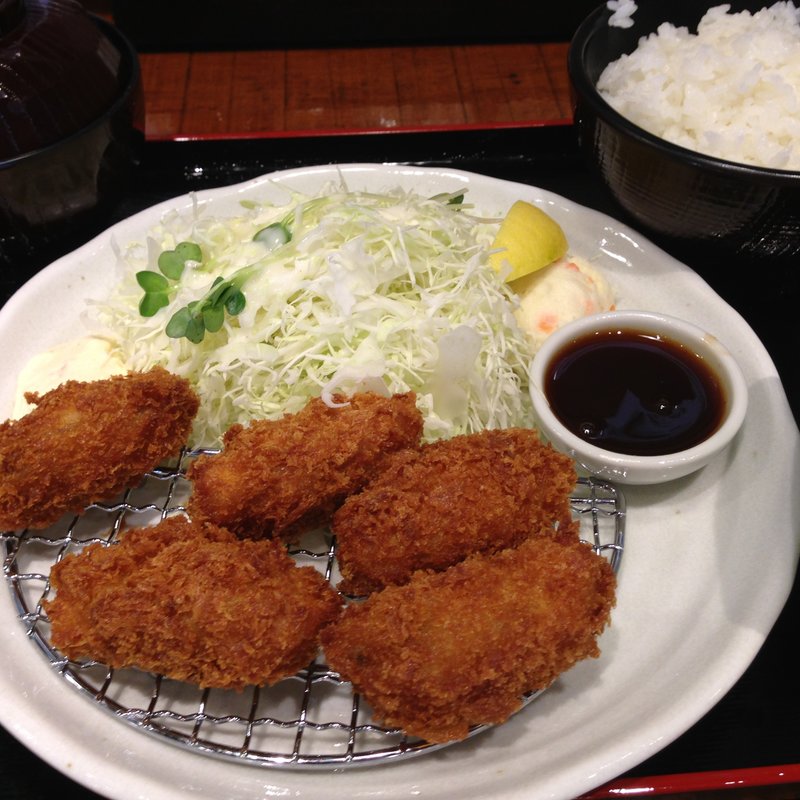 かきフライ定食(鍛冶屋 文蔵 虎ノ門店)