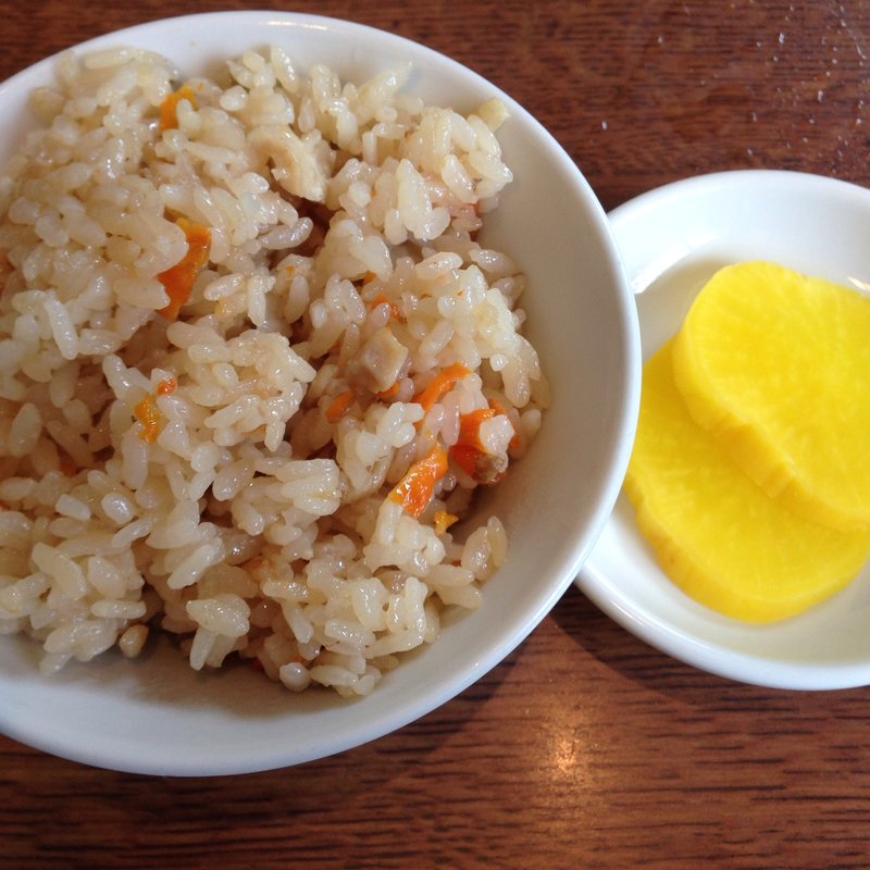 かしわ飯(牧のうどん マリナタウン店)
