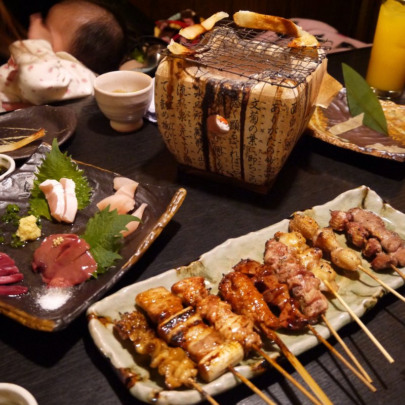 串の盛り合わせ(炭火焼と焼酎 大)