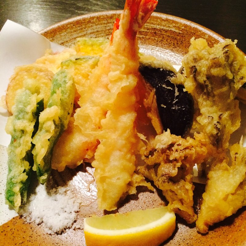 秋野菜と海老の天ぷら盛り合わせ(ここら屋 先斗町店 )