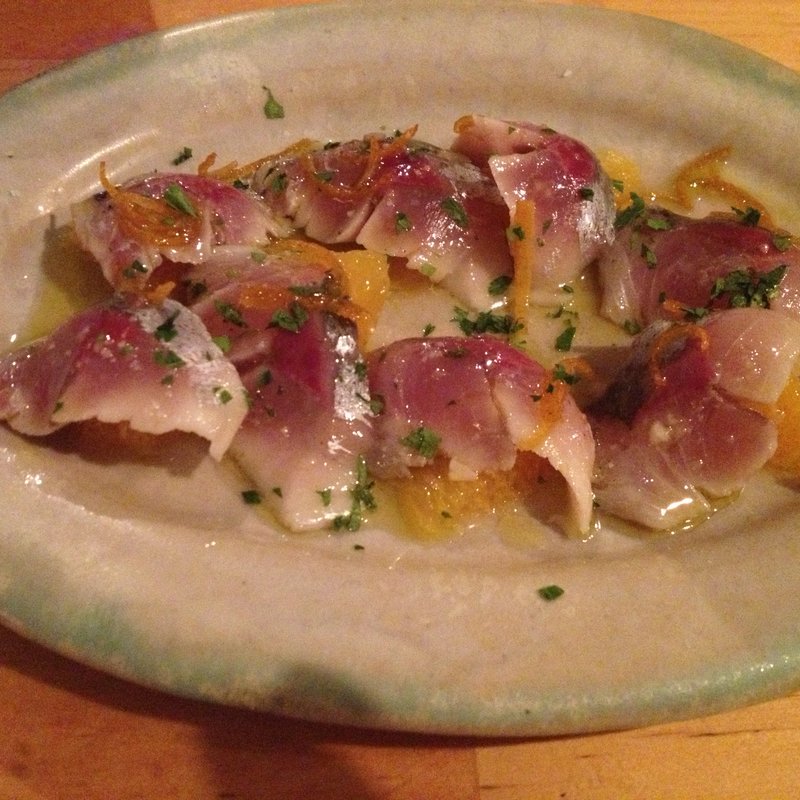 鯵とオレンジのマリネ(オーツキ食堂)