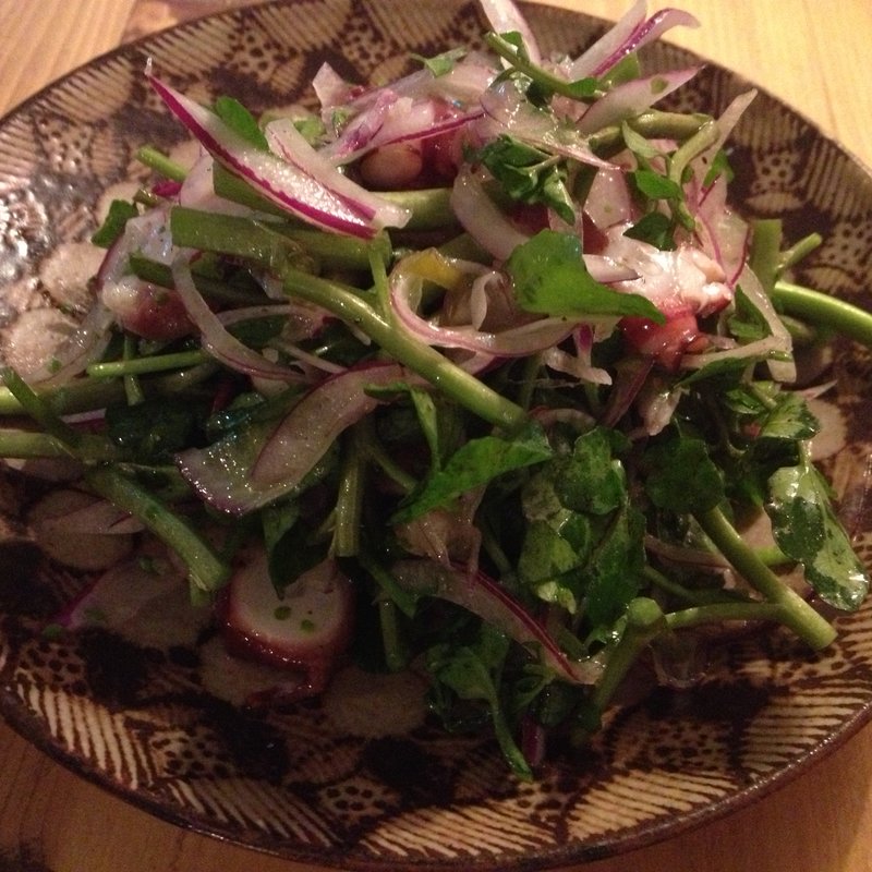 水蛸とパクチーのセビーチェ(オーツキ食堂)