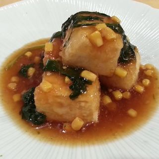 Agedashi tofu with kale and corn(SAPPORO EAST)