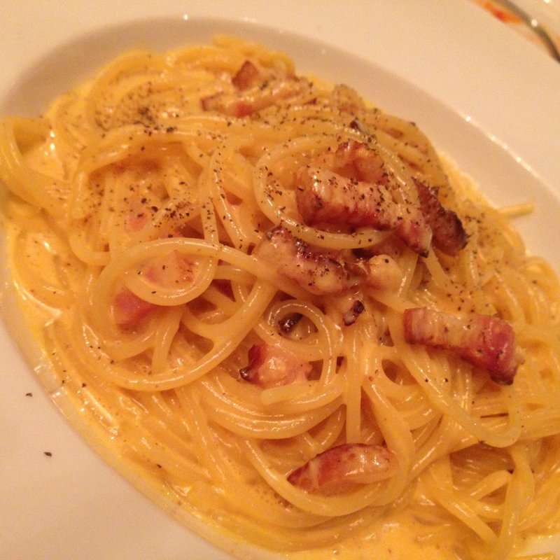  自家製ベーコンのカルボナーラ(トラットリア・イタリア 六本木一丁目店)