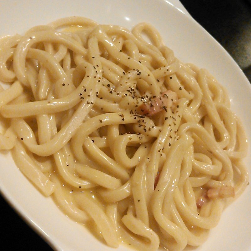 うどんカルボナーラ(水穂)