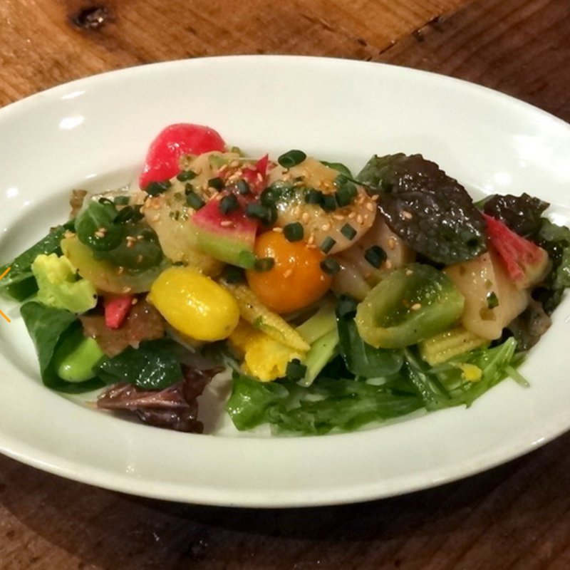 帆立とフルーツトマトのサラダ仕立てエストラゴン風味(オー・ペシェ・グルマン)