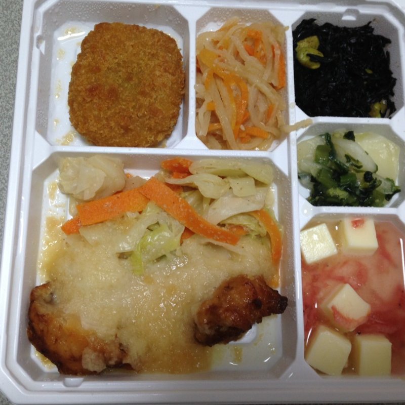 鶏唐揚の黒酢おろしあんセット(ミールタイム)