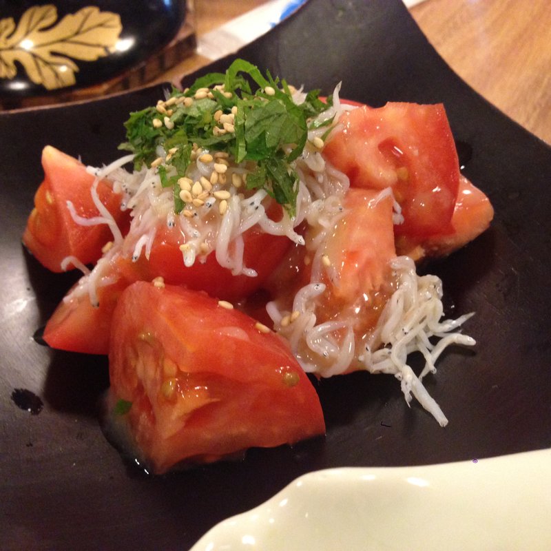 かまあげシラスとトマトのサラダ(清光園和食)