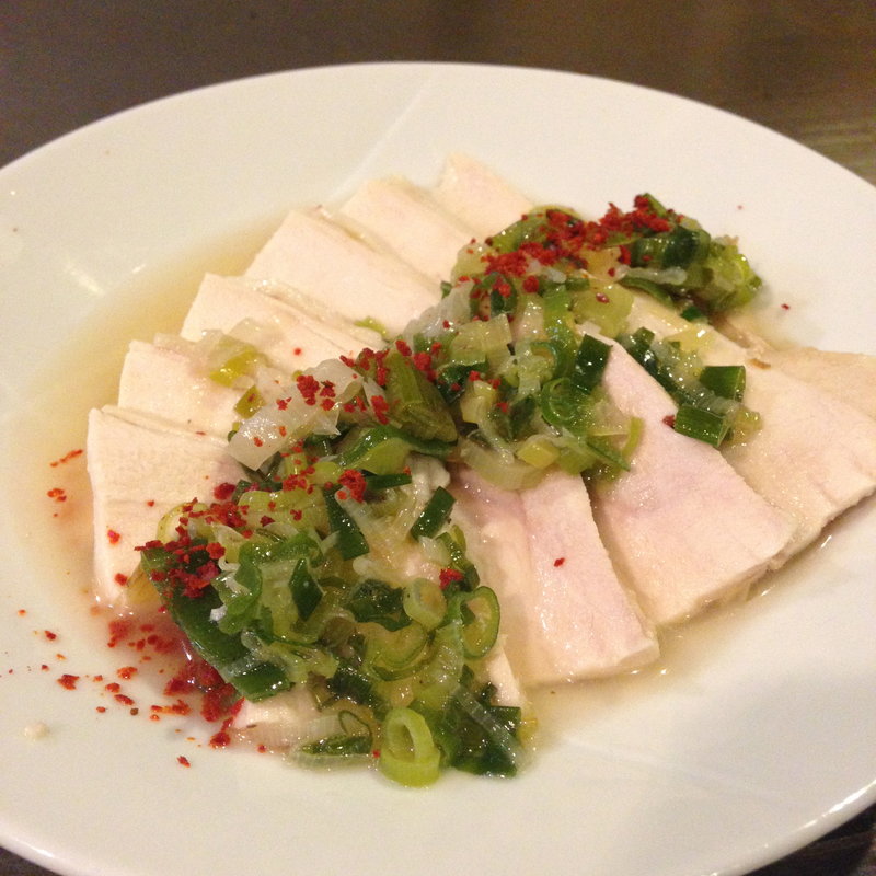 ゆで豚(鉄板焼屋 人生の楽園 （じんせいのらくえん）)