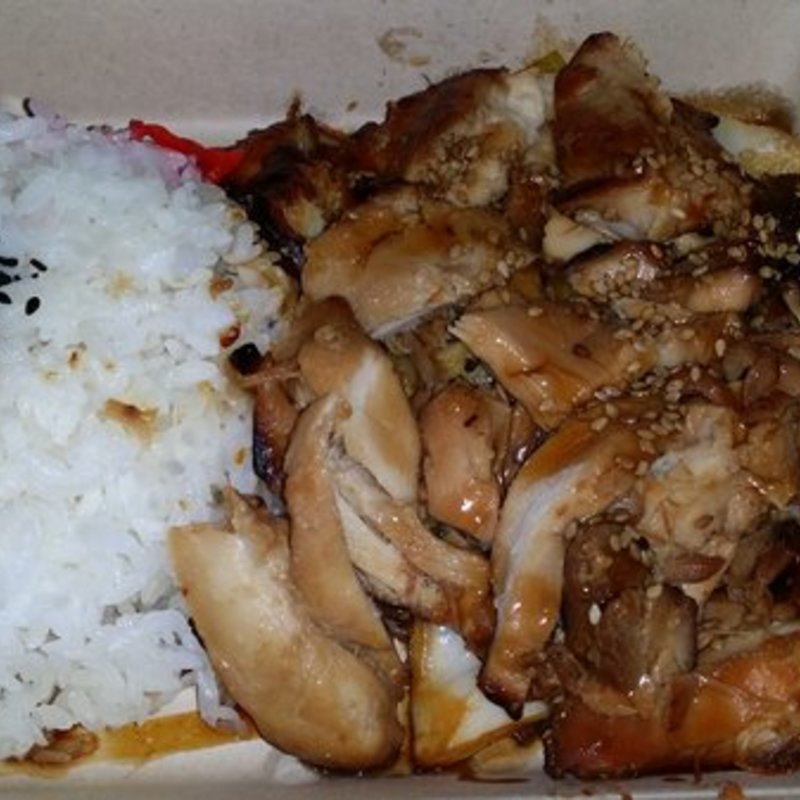 Chicken Teriyaki and rice bento box(Wasabi Sushi )