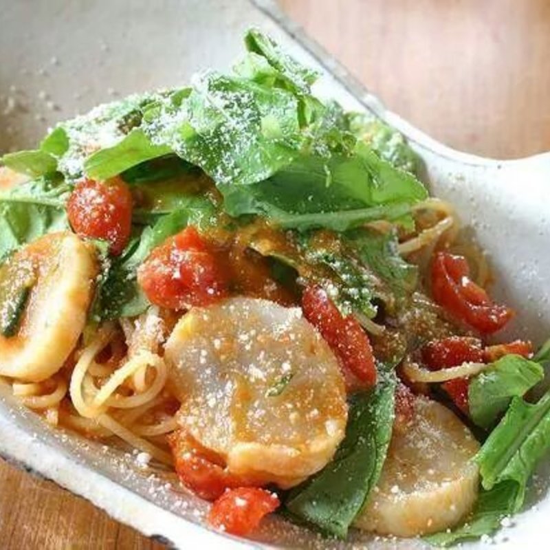  ホタテの冷製アラビアータ(かぼ茶庵 )