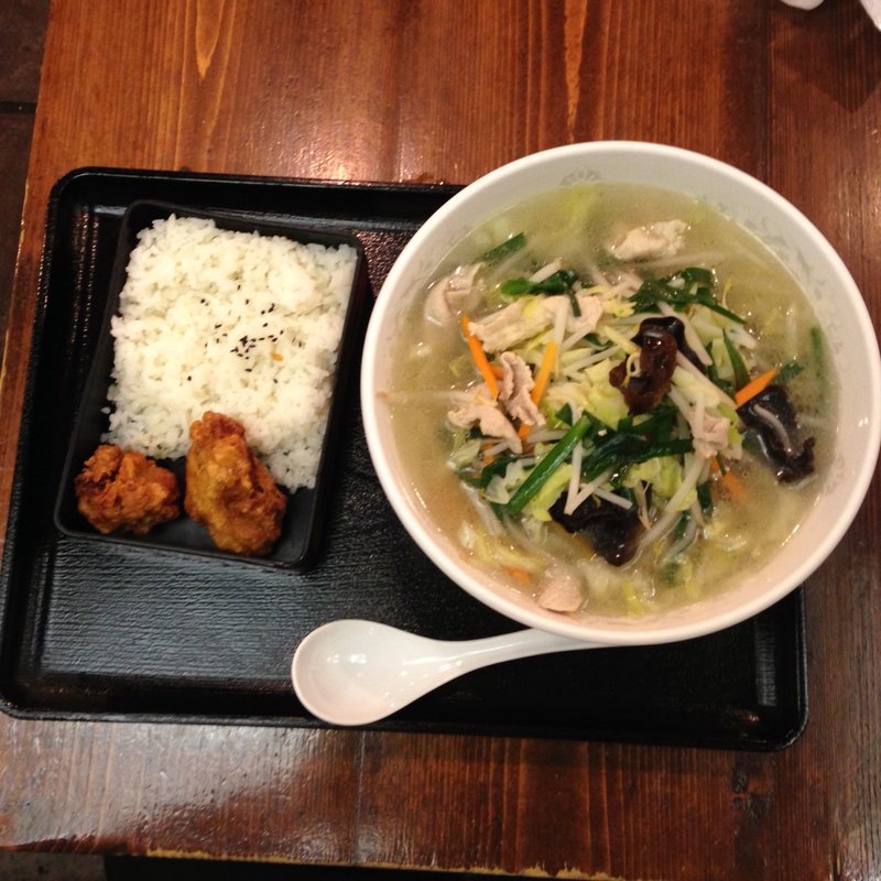 タンメンセット(広東酒家らくらく 江戸川橋 （カントンシュ カラクラク）)