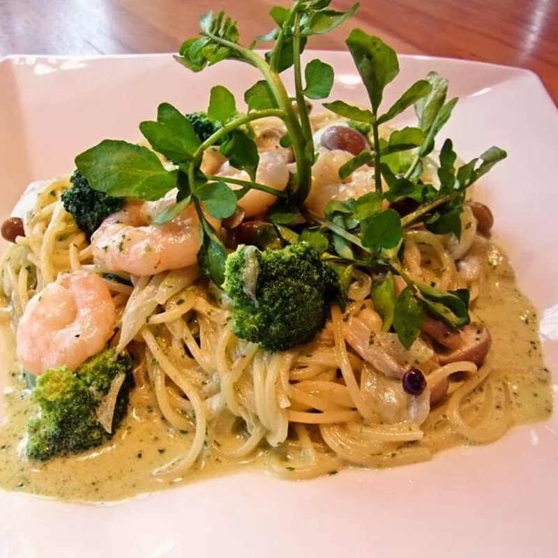 海老とブロッコリーのバジルパスタ(カスケードガーデン （Cascade Garden【旧店名】レストラングリーンハウス）)