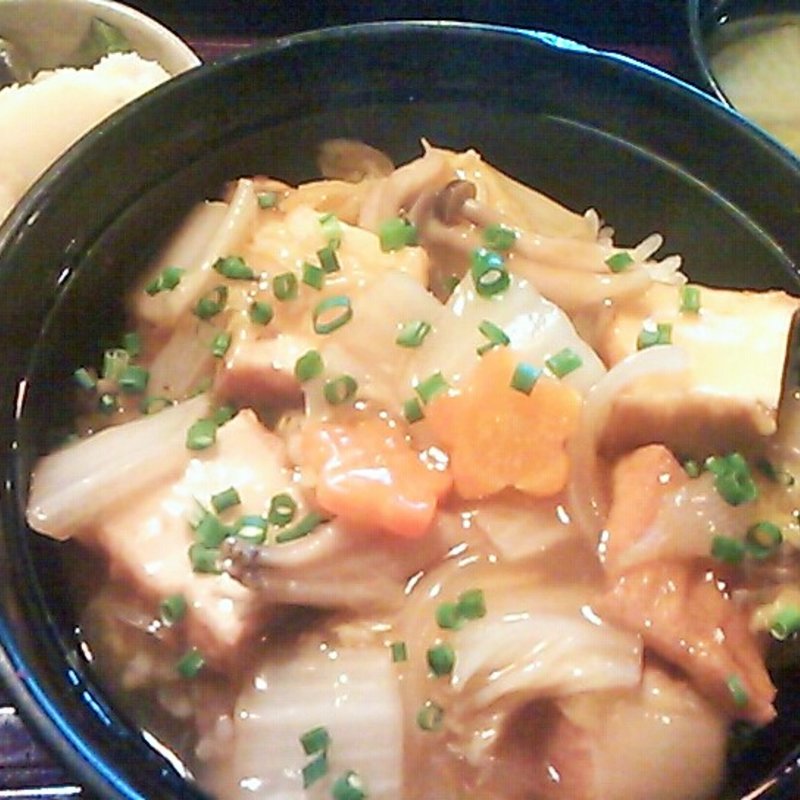 野菜あんかけ定食(喫茶・喫酒 おまめ)