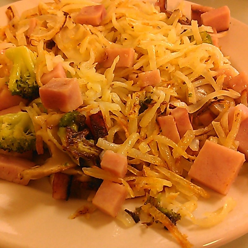 Hash Browns　& Ham(Sunnyside Up)