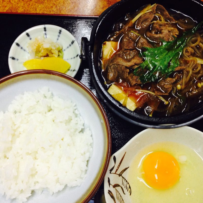 すき焼き定食(山陽亭)