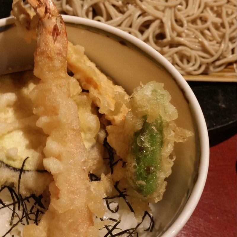 贅沢天丼セット（ミニそば付）(天割烹そば神田 阪急店)