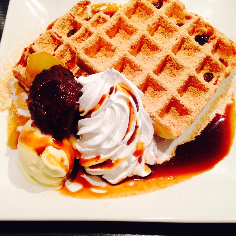 きな粉と黒みつのワッフル( ココロ そごう西神店 （COCORO）)