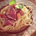 魚介類のさっぱり冷製パスタ