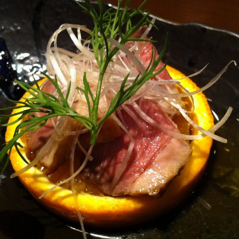 合鴨オレンジ煮(東京へぎそば匠 四谷三丁目店)