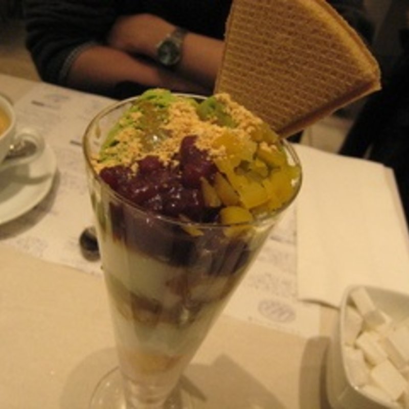 抹茶パフェ(ゆとりの空間 横浜ベイクォーター店)