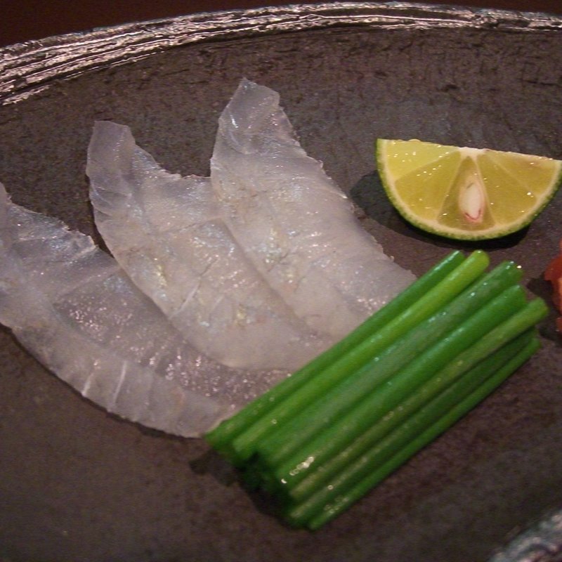 マコガレイの薄造り(歩路庵 中目黒 （ポジアン）)