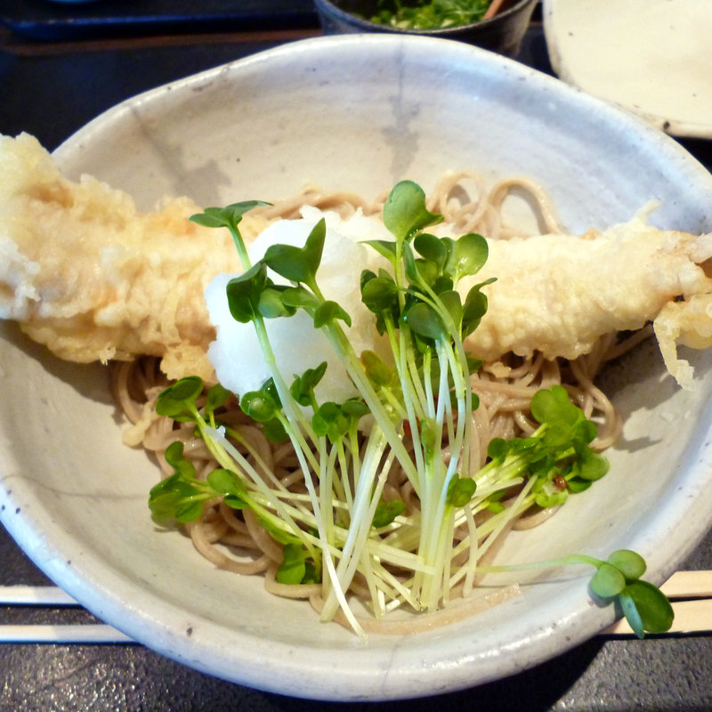 海老天ぷら蕎麦(冷)(嵐山よしむら)