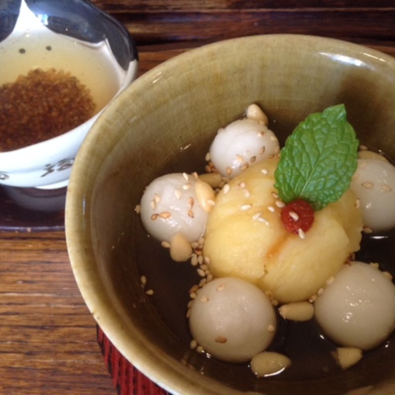 緑豆と白玉のデザート(ま・ほ・ら)